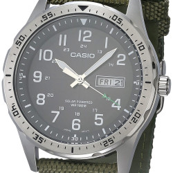 CASIO 卡西欧 男士潜水风格太阳能腕表时尚耐用户外 MTP-S120L-3AVCF