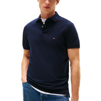 Tommy Hilfiger 汤米·希尔费格 男式短袖 Polo 衫,常规版型,弹力有机棉, 沙漠天空纯色