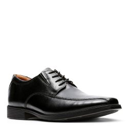 Clarks 男士 Tilden Walk 牛津鞋 Black Leather 44 EU