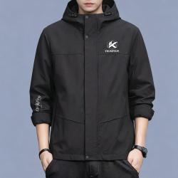安踏 防泼水运动外套男士秋季纯色梭织训练篮球通勤上衣男