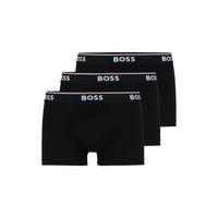 Hugo Boss 男式弹力棉平角内裤 三件装 黑色 Medium