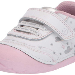 Stride Rite 适合幼儿 女性 软动力阿德琳 bg000701 时尚运动鞋 柔软 Soft Motion Adalyn WhiteSilver 6 Wide Toddler