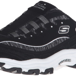 Skechers 女式 Bright Sky 11941 时尚运动鞋 记忆海绵 运动风格 BlackWhite 尺码6
