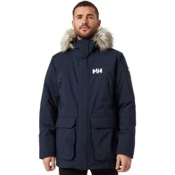 Helly Hansen 男式 滑雪夹克 纯色派克大衣 防水 597 Navy 尺码Medium