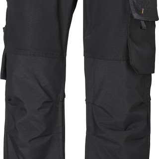 Helly-Hansen 工作服牛津工作裤,男士双向拉伸,加固可调节护膝和大腿口袋, 黑色//白色, 36 x 30（宽 x 长）