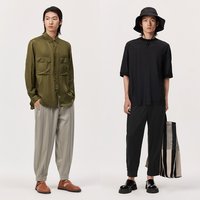 速写 男装夏季新款锥形裤舒适束脚街头前卫潮流时尚通勤长裤简约