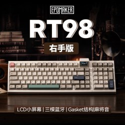 EPOMAKER RT98三模机械键盘小电视RGB小屏幕gasket客制化无线蓝牙