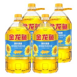 金龙鱼 葵花籽植物调和油5L*4瓶 清香型食用油家庭厨房大桶油