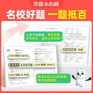 西安出版社 万唯小白鸥小升初英语真题类卷 人教版