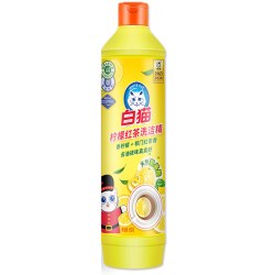 白猫 洗洁精柠檬红茶洗碗家用餐饮果蔬小瓶实惠家庭装500g食品级