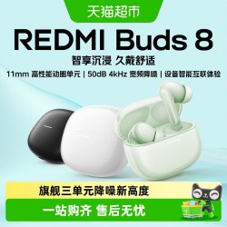 小米 REDMI 红米 Buds 8 入耳式动圈蓝牙耳机 脂白 Type-C