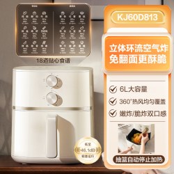 苏泊尔 空气炸锅大风量家用蒸汽嫩炸免翻面6L容量低音多功能电炸锅