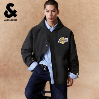 杰克琼斯 杰克·琼斯（JACK&JONES）男装春秋季夹克男士格纹连帽宽松226121016 E43深炭灰