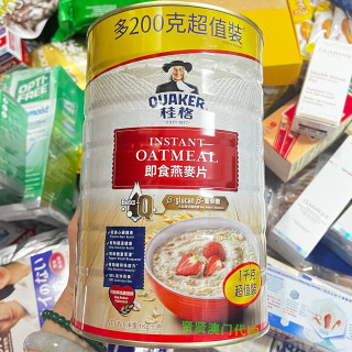 畔青缇 澳门代购 港版桂格即食燕麦片澳洲天然燕麦营养健康快熟燕麦片1KG