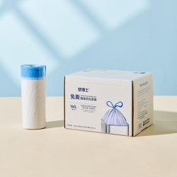 免撕抽绳垃圾袋加厚家用抽拉手提收口式清洁袋办公室家庭装