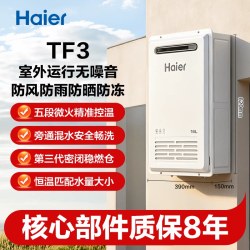 海尔 燃气热水器平衡式16L天然气室外机TF5户外零冷水抗冻无噪音
