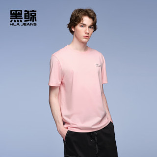 海澜之家 旗下黑鲸短袖T恤男夏季圆领短t男合体版型