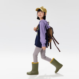 EBAER 儿童连帽卫衣2024秋款男女童上衣休闲宽松运动卫衣童装中大童帽衫 子夜蓝 110 cm