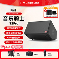 音乐骑士 T2Pro音响户外k歌乐器路演萨克斯电吹管直播蓝牙大功率便携式音箱
