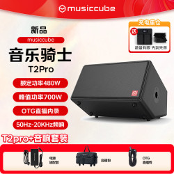 音乐骑士 T2Pro音响户外k歌乐器路演萨克斯电吹管直播蓝牙大功率便携式音箱