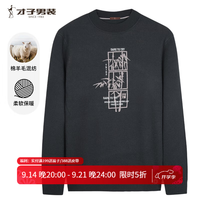 才子 男士春秋新款 绵羊毛混纺针织衫 多色可选
