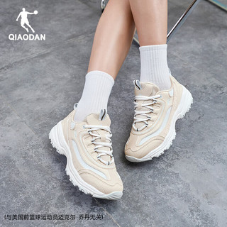 乔丹 女休闲鞋猫爪老爹鞋 原浆白/薄纱蓝 37.5