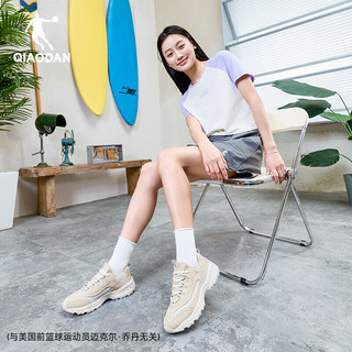 乔丹 女休闲鞋猫爪老爹鞋 原浆白/薄纱蓝 37.5