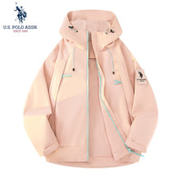 U.S. POLO ASSN. 夹克秋季新款保罗冲锋外套 樱花粉 S