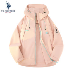 U.S. POLO ASSN. 夹克秋季新款保罗冲锋外套 樱花粉 S