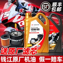 LUTUNE 钱江原厂摩托车机油全合成金装贝壳1号赛600闪300追600骁650通用