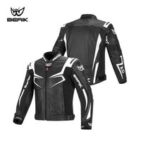 移动端：Berik 大眼摩托车骑行服皮衣皮夹克机车赛车服防摔护夏季四季幻影1