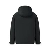 FILA斐乐 男装轻薄防水透湿连帽羽绒服 正黑色 3XL
