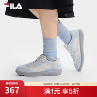 FILA 休闲鞋｜休闲鞋女士摩登板鞋布丁鞋薄底鞋 雪白/幻象蓝-SI 36