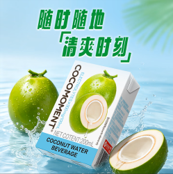 COCOMOMENT 佳果源 COCOMOMENT佳农椰子水饮料200ml*12盒