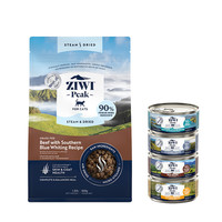 ZIWI 滋益巅峰 微蒸猫粮牛肉鳕鱼800g+4罐85g组合