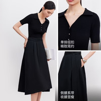 VERO MODA VEROMODA连衣裙新款V领拼接裙摆系带A字长裙时尚32617A018