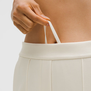 lululemon Softstreme Pintuck 女士中褶中腰长裤 浅象牙白 M LW5GTUA