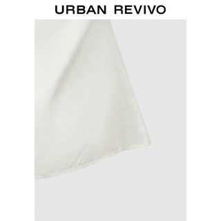 URBAN REVIVO UWM260088 褶皱收腰 白色 S 女士衬衫