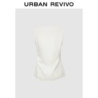 URBAN REVIVO UWM260088 褶皱收腰无袖衬衫