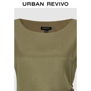 URBAN REVIVO UWM260088 褶皱收腰 无袖衬衫