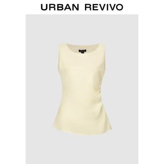 URBAN REVIVO UWM260088 褶皱收腰 无袖衬衫
