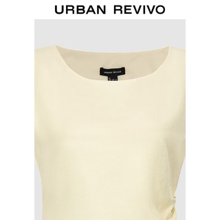 URBAN REVIVO UWM260088 褶皱收腰 无袖衬衫