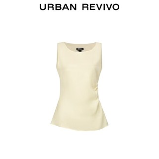 URBAN REVIVO UWM260088 褶皱收腰 无袖衬衫