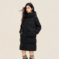 雪中飞 90%绒 冬季中长款加厚保暖羽绒服外套