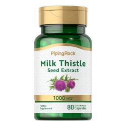 PipingRock 美国朴诺PipingRock奶蓟护肝片加班熬夜醒酒肝脏保健80粒