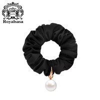 Royal sasa 皇家莎莎仿珍珠轻奢大肠发圈头绳气质女成人高马尾扎头发绳皮套