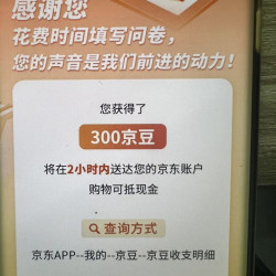 京东调研 300 京豆