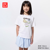 优衣库 485530 CHIIKAWA UT印花 白色 140cm 女童短袖T恤