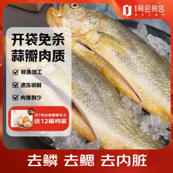 1号会员店 冷冻宁德三去黄花鱼 大黄鱼700g/2条装 海鱼