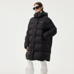 坦博尔 359g高充绒量羽绒服 中长款 TBF530852Z 黑色